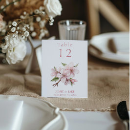 Hübsche Kirschblüte Blume Tischnummer