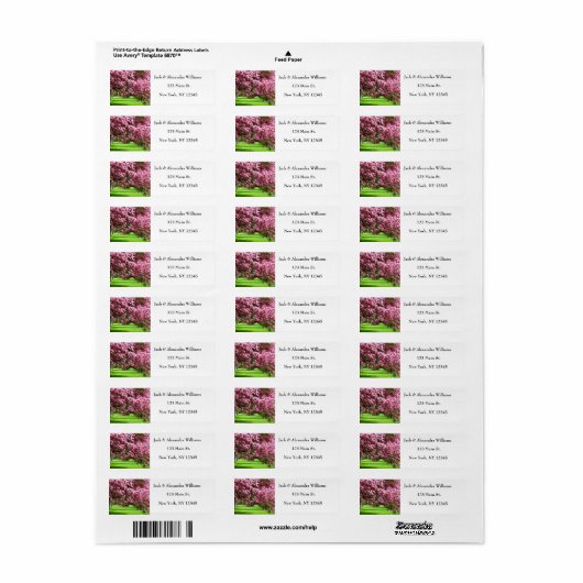 Hübsche Kirschblüte Rosa Rustikale Rücksendeadress (Vorne)