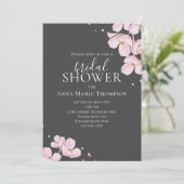 Hübsche Kirschblüten in Rosa Einladung (Stehend Vorderseite)