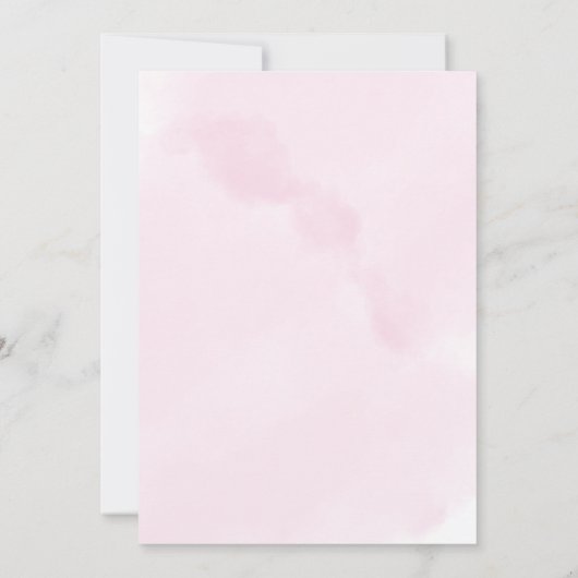 Hübsche Kirschblüten in Rosa Einladung (Rückseite)