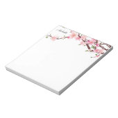 Hübsche Kirschblüten Notepad IHRER TEXT Notizblock (Rotiert)