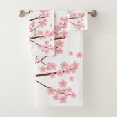 Hübsche Kirschblüten Sakura Bäume Rosa Blume Badhandtuch Set (Insitu)