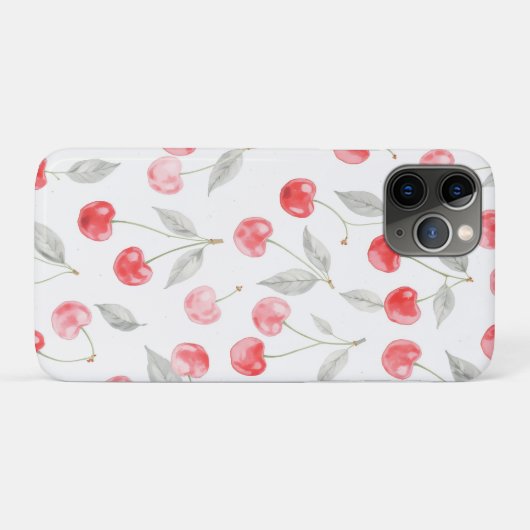 Hübsche Kirschfrucht Muster Case-Mate iPhone Hülle (Rückseite (Horizontal))