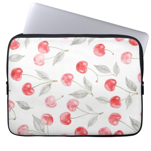 Hübsche Kirschfrucht Muster Laptopschutzhülle (Vorderseite)