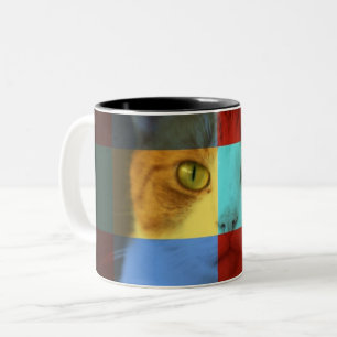 Hübsche kitschige Kunstwerke Zweifarbige Tasse