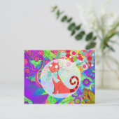 Hübsche Kitty Crazy Cat Lady Geschenke Vibranful C Postkarte (Stehend Vorderseite)