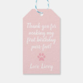 HÜBSCHE KITTY Girl's Cat Birthday Gefallen Geschenkanhänger (Rückseite)