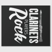 hübsche Klarinette Geschenkpapier (Flach)