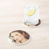 Hübsche Klasse Girl SandStone Untersetzer, Vintage Sandstein Untersetzer (Seite)