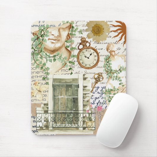 Hübsche klassische Collage Art Grieche Statue anti Mousepad (Mit Mouse)