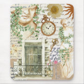 Hübsche klassische Collage Art Grieche Statue anti Mousepad (Vorne)