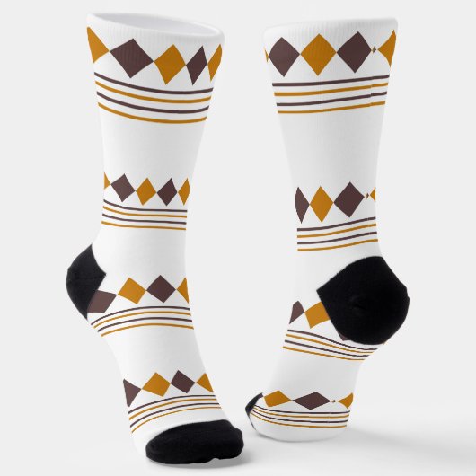 Hübsche klassische Musterlinie und geometrische Ku Socken (Gewinkelt)