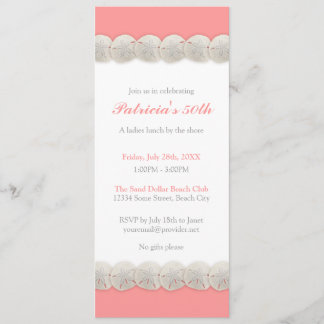 Hübsche klassische Sand-Dollar-Einladung in der Einladung
