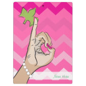 Hübsche Klebeklammer Klemmbrett (Rückseite)