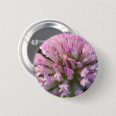 Hübsche Kleeblüte Button (Vorne & Hinten)