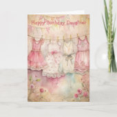 Hübsche Kleider Geburtstagskarte Karte (Vorderseite)