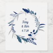 Hübsche Kleider Moderne Design Blumenmuster Blume Weinetikett (Einzelnes Label)
