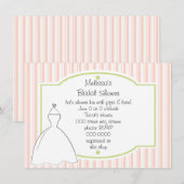 Hübsche Kleiderskizze Einladung (Vorne/Hinten)