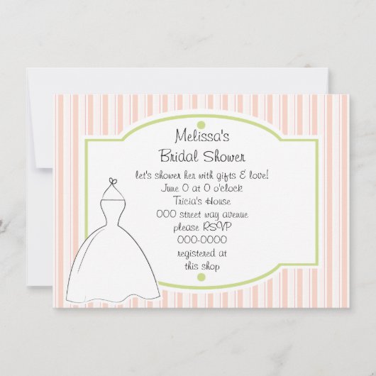 Hübsche Kleiderskizze Einladung (Vorderseite)