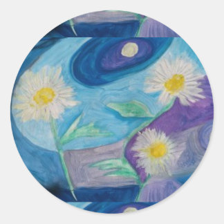 HÜBSCHE KLEIDERSTECKER VON KÜNSTLER PAULA REILLY. RUNDER AUFKLEBER