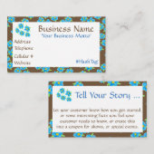 Hübsche kleine blaue Flower-Business-Karte Rabattkarte (Vorne/Hinten)