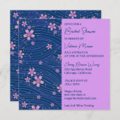 Hübsche kleine Blume Brautdusche Einladung (Vorne/Hinten)