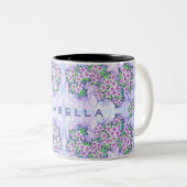 Hübsche kleine Blume personalisierter Mug Zweifarbige Tasse (VorderseiteRechts)