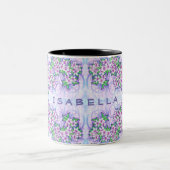 Hübsche kleine Blume personalisierter Mug Zweifarbige Tasse (Mittel)