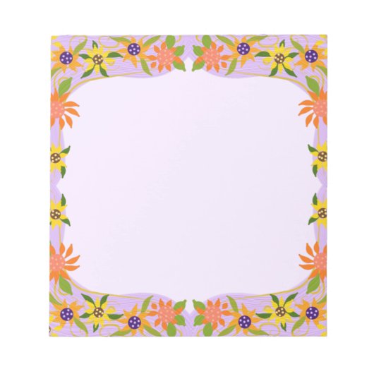 Hübsche kleine Blume Sie anpassen Lila Notizblock (Vorderseite)