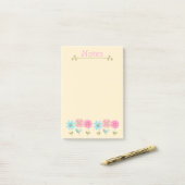 Hübsche kleine Blumen Post-it Klebezettel (Auf Schreibtisch)