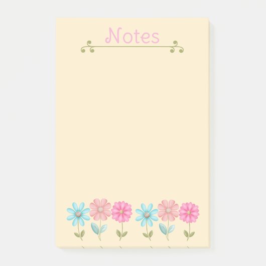 Hübsche kleine Blumen Post-it Klebezettel (Vorderseite)