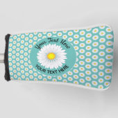 Hübsche Kleine Daisy Custom Text Golf Putter Abdec Golf Headcover (Vorderseite)