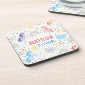 Hübsche Kleine Einhörner Harte Untersetzer (Linke Seite)