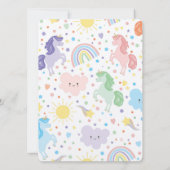 Hübsche Kleine Einhörner-Party Einladungen (Rückseite)