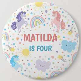 Hübsche Kleine Einhörner Runde Abzeichen Button