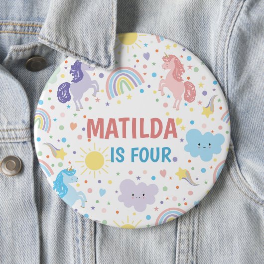 Hübsche Kleine Einhörner Runde Button Abzeichen (Beispiel)