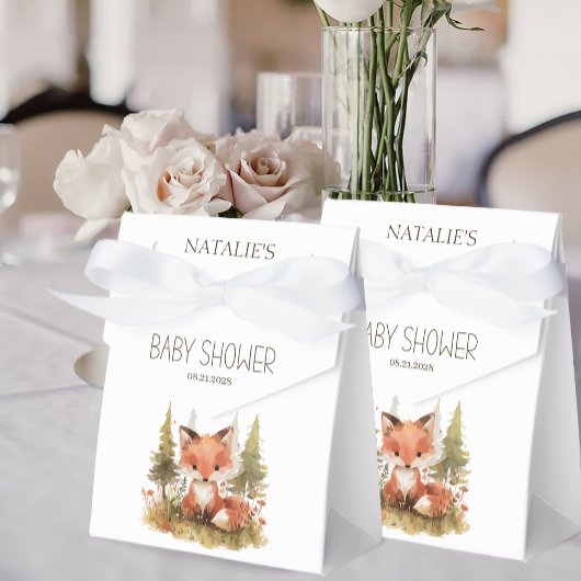 Hübsche kleine Fuchs-Babyshower-Geschenkboxen Geschenkschachtel