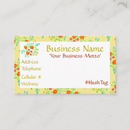 Hübsche kleine gelbe, flache Visitenkarte Rabattkarte