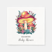 Hübsche Kleine Mushroom-Babydusche Serviette (Vorderseite)