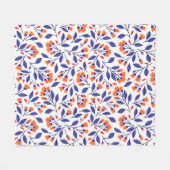 Hübsche kleine orangefarbene Blume nahtlos Fleecedecke (Vorderseite (Horizontal))