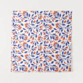 Hübsche kleine orangefarbene Blume nahtlos Wandteppich (Vorderseite (Horizontal))