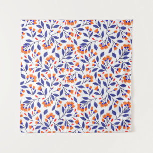 Hübsche kleine orangefarbene Blume nahtlos Wandteppich