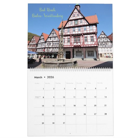 Hübsche kleine Plätze in Deutschland 2019 Kalender (Mär 2026)