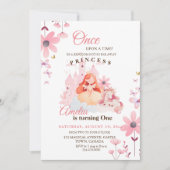 Hübsche kleine Prinzessin Blume Geburtstag Einladung (Vorderseite)