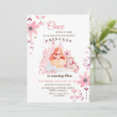 Hübsche kleine Prinzessin Blume Geburtstag Einladung (Stehend Vorderseite)