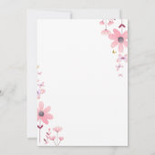 Hübsche kleine Prinzessin Blume Geburtstag Einladung (Rückseite)