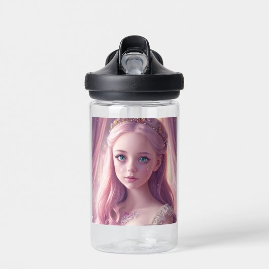 Hübsche kleine Prinzessin Personalisiert Trinkflasche (Vorne)