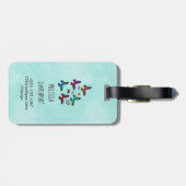 Hübsche kleine Schmetterlinge auf Minze Green Gepäckanhänger (Rückseite horizontal)