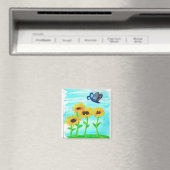 Hübsche kleine Sonnenblumen Magnet (In Situ (Geschirrspüler))
