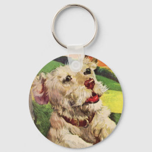 hübsche kleine Terrier-Hundeschild Schlüsselanhänger
